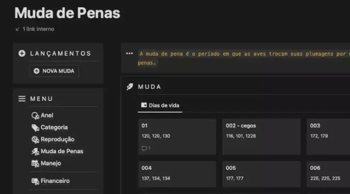 Muda de penas